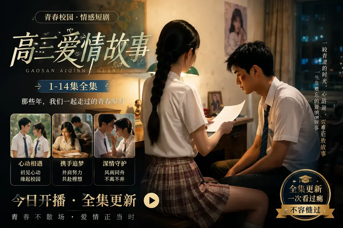 《AI 短剧高三爱情故事》高清完整版在线观看 - 林澈苏晚晴校园恋曲初见心动误会虐心毕业告白 - 中字无删减全集资源免费分享流畅播放